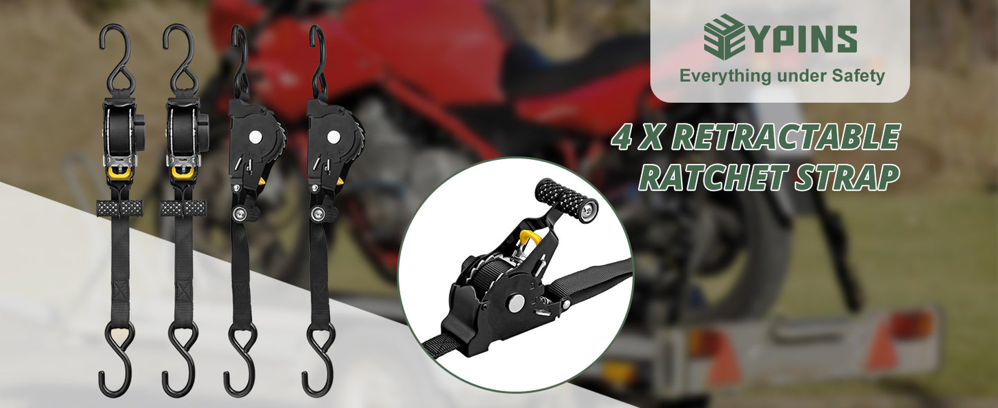 TTM™ Retractable Ratchet Straps
