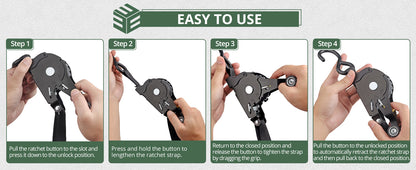 TTM™ Retractable Ratchet Straps